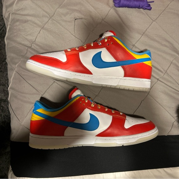 Size 11 - Nike Dunk Low x LeBron James x Fruity Pebbles Red - Picture 7 of 9